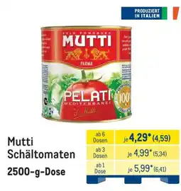 METRO Mutti Schältomaten Angebot