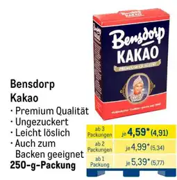 METRO Bensdorp Kakao Angebot