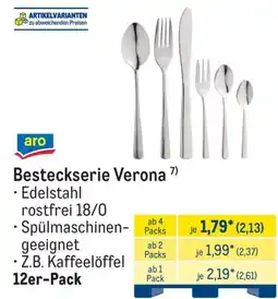 METRO aro Besteckserie Verona Angebot