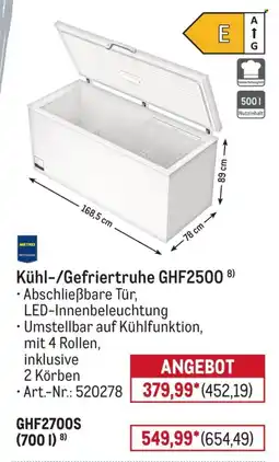 METRO METRO PROFESSIONAL Kühl-/Gefriertruhe GHF2500 Angebot