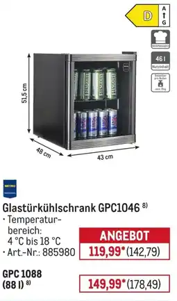 METRO METRO PROFESSIONAL Glastürkühlschrank GPC1046 Angebot