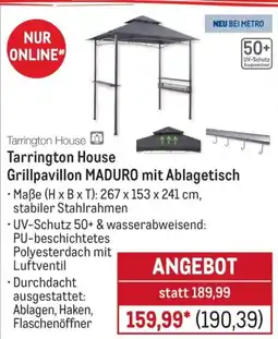 METRO Tarrington House Grillpavillon MADURO mit Ablagetisch Angebot
