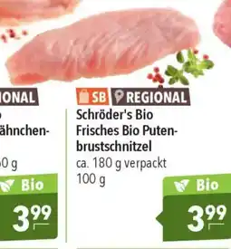 CITTI Markt Schröder's Bio Frisches Bio Puten- brustschnitzel Angebot