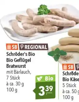 CITTI Markt Schröder's Bio Bio Geflügel Bratwurst Angebot