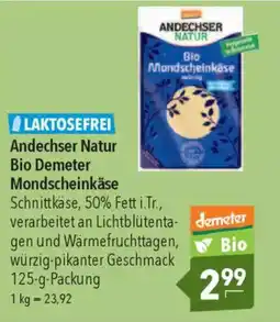 CITTI Markt ANDECHSER NATUR Bio Demeter Mondscheinkäse Angebot