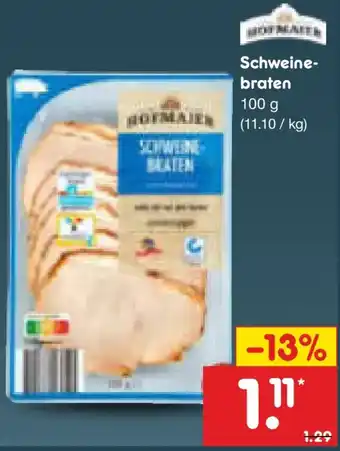 Netto Marken-Discount Schweinebraten Angebot
