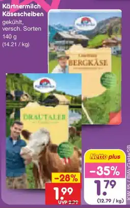 Netto Marken-Discount Kärtnermilch Käsescheiben Angebot