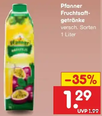 Netto Marken-Discount Pfanner Fruchtsaftgetränke Angebot