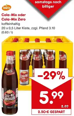 Netto Getränke Discount limetto Cola-Mix oder Cola-Mix Zero Angebot