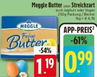 Edeka Meggle Butter oder Streichzart Angebot
