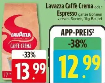 E-Center Lavazza Caffè Crema oder Espresso Angebot