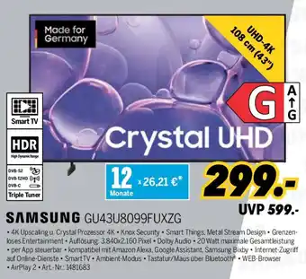 MEDIMAX SAMSUNG GU43U8099FUXZG Angebot