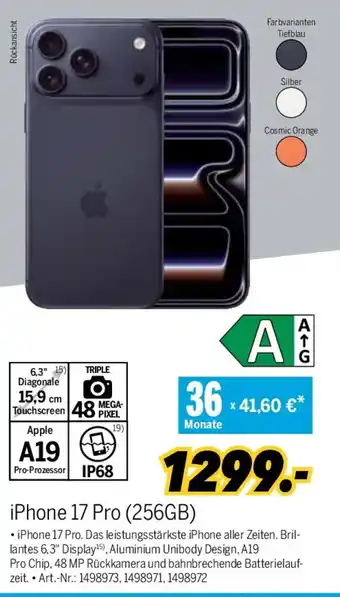 MEDIMAX iPhone 17 Pro (256GB) Angebot