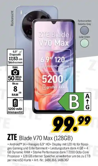 MEDIMAX ZTE Blade V70 Max (128GB) Angebot