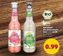 PENNY NATURGUT Bio Weinschorle rosé oder weiß Angebot