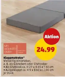 PENNY Klappmatratze Angebot