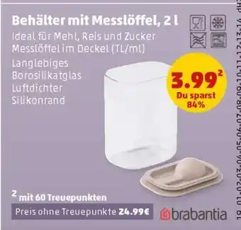 PENNY Behälter mit Messlöffel, 2 l Angebot