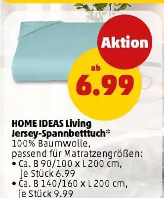 PENNY HOME IDEAS living Jersey-Spannbetttuch Angebot