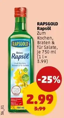 PENNY RAPSGOLD Rapsöl Angebot