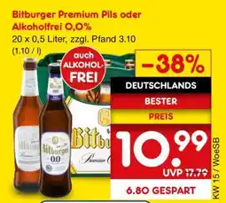 Netto Marken-Discount Bitburger Premium Pils oder alkoholfrei 0,0% Angebot