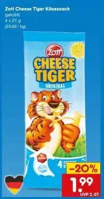 Netto Marken-Discount Zott Cheese Tiger Käsesnack Angebot