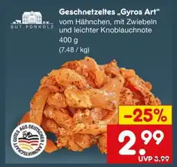 Netto Marken-Discount Geschnetzeltes „Gyros Art“ Angebot