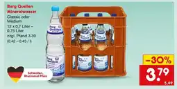 Netto Marken-Discount Berg Quellen Mineralwasser Angebot