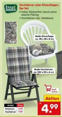 Netto Marken-Discount Hochlehner oder Sitzauflagen, 2er Set Angebot