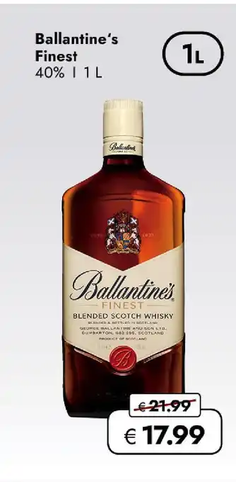 Travel Free Ballantine's finest Angebot