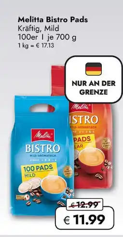 Travel Free Melitta bistro pads Angebot