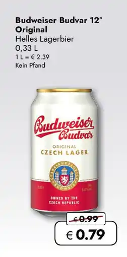 Travel Free Budweiser budvar 12° original Angebot