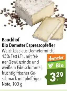 CITTI Markt Bauckhof Bio Demeter Espressopfeffer Weichkäse Angebot
