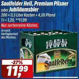 Simmel Saalfelder Hell, Premium Pilsner oder Jubiläumsbier Angebot