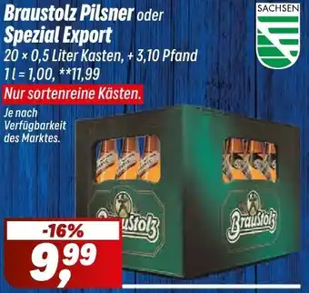 Simmel Braustolz Pilsner oder Spezial Export Angebot