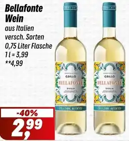 Simmel Bellafonte Wein Angebot