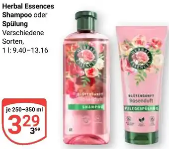 Globus Herbal Essences Shampoo oder Spülung Angebot