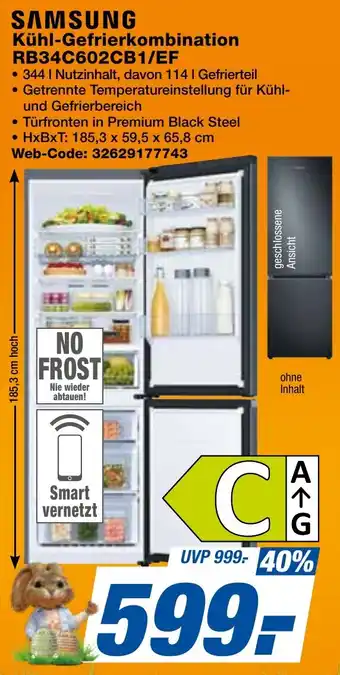 expert Techno Land SAMSUNG Kühl-Gefrierkombination RB34C602CB1/EF Angebot