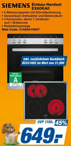 expert Techno Land SIEMENS Einbau-Herdset EX80KA0 Angebot