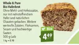 CITTI Markt Whole & Pure Bio Haferbrot Angebot