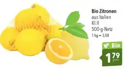 CITTI Markt Bio Zitronen Angebot