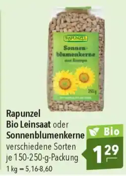 CITTI Markt Rapunzel Bio Leinsaat oder Sonnenblumenkerne Angebot