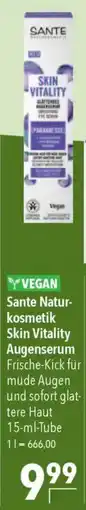 CITTI Markt Sante Natur- kosmetik Skin Vitality Augenserum Angebot