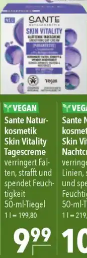 CITTI Markt Sante Natur- kosmetik Skin Vitality Tagescreme Angebot