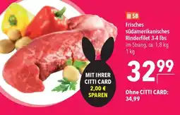 CITTI Markt Frisches südamerikanisches Rinderfilet Angebot