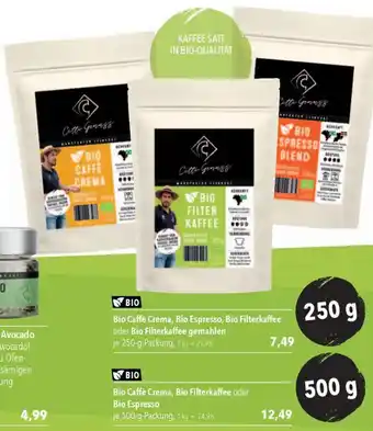 CITTI Markt Bio Caffè Crema, Bio Espresso, Bio Filterkaffee oder Bio Filterkaffee gemahlen Angebot