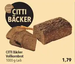 CITTI Markt CITTI Bäcker Vollkornbrot Angebot