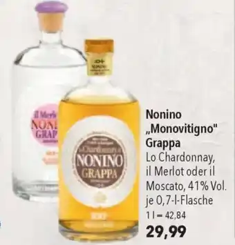 CITTI Markt Nonino ,,Monovitigno" Grappa Angebot