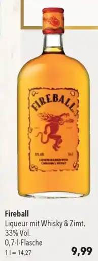 CITTI Markt Fireball Liqueur mit Whisky & Zimt, 33% Vol. Angebot
