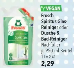 CITTI Markt Frosch Spiritus Glas- Reiniger oder Dusche & Bad-Reiniger Nachfüller Angebot