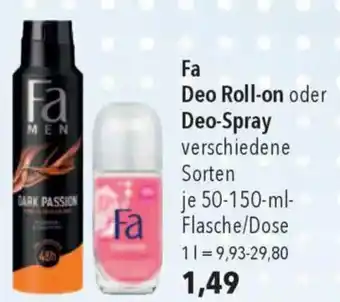 CITTI Markt Fa Deo Roll-on oder Deo-Spray Angebot